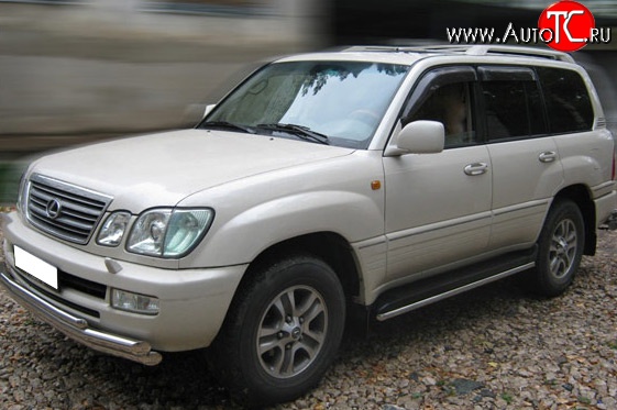 25 349 р. Тройная защита переднего бампера Russtal 63 мм Lexus LX470 J100 дорестайлинг (1998-2002) (Защита из трёх труб d63/63/42 мм)  с доставкой в г. Вологда