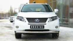 14 899 р. Одинарная защита переднего бампера SLITKOFF диаметром 76 мм Lexus RX350 AL10 дорестайлинг (2008-2012)  с доставкой в г. Вологда. Увеличить фотографию 2
