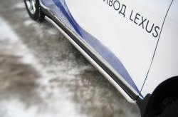 19 999 р. Защита порогов SLITKOFF из круглой трубы диаметром 63 мм Lexus RX350 AL10 дорестайлинг (2008-2012)  с доставкой в г. Вологда. Увеличить фотографию 2