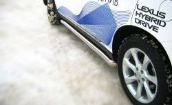 22 599 р. Защита порогов SLITKOFF из круглой трубы диаметром 76 мм Lexus RX350 AL10 дорестайлинг (2008-2012)  с доставкой в г. Вологда. Увеличить фотографию 3