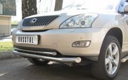 16 999 р. Защита переднего бампера (2 трубыØ63 и 42 мм, нержавейка) SLITKOFF Lexus RX330 XU30 (2003-2006)  с доставкой в г. Вологда. Увеличить фотографию 3