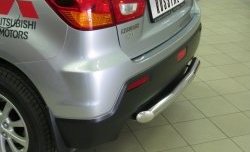 15 299 р. Защита заднего бампера (Ø63 мм, нержавейка) SLITKOFF Mitsubishi ASX дорестайлинг (2010-2012)  с доставкой в г. Вологда. Увеличить фотографию 2