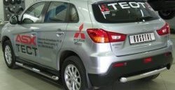 15 299 р. Защита заднего бампера (Ø63 мм, нержавейка) SLITKOFF Mitsubishi ASX дорестайлинг (2010-2012)  с доставкой в г. Вологда. Увеличить фотографию 3