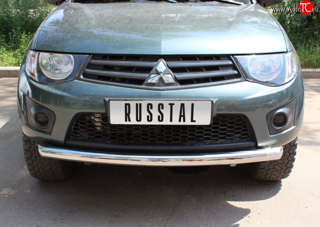 15 849 р. Одинарная защита переднего бампера SLITKOFF диаметром 76 мм Mitsubishi L200 4  дорестайлинг (2006-2014)  с доставкой в г. Вологда