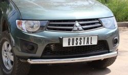 15 849 р. Одинарная защита переднего бампера SLITKOFF диаметром 76 мм Mitsubishi L200 4  дорестайлинг (2006-2014)  с доставкой в г. Вологда. Увеличить фотографию 2