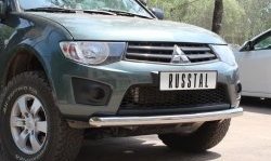 15 849 р. Одинарная защита переднего бампера SLITKOFF диаметром 76 мм Mitsubishi L200 4  дорестайлинг (2006-2014)  с доставкой в г. Вологда. Увеличить фотографию 3