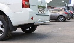 18 299 р. Защита заднего бампера (Ø76 мм, нержавейка) SLITKOFF Nissan Pathfinder R51 рестайлинг (2009-2014)  с доставкой в г. Вологда. Увеличить фотографию 2