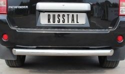 18 299 р. Защита заднего бампера (Ø76 мм, нержавейка) SLITKOFF Nissan Pathfinder R51 дорестайлинг (2004-2007)  с доставкой в г. Вологда. Увеличить фотографию 3