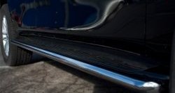 9 999 р. Защита порогов Russtal из круглой трубы диаметром 42 мм Nissan Patrol 6 Y62 дорестайлинг (2010-2014) (Защита порогов с со скосами на торцах (вариант 1))  с доставкой в г. Вологда. Увеличить фотографию 4