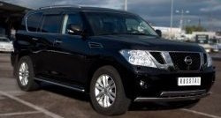 9 999 р. Защита порогов Russtal из круглой трубы диаметром 42 мм Nissan Patrol 6 Y62 дорестайлинг (2010-2014) (Защита порогов с со скосами на торцах (вариант 1))  с доставкой в г. Вологда. Увеличить фотографию 5