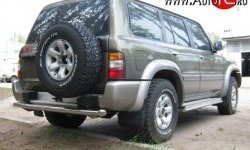 15 249 р. Защита заднего бампера (Ø76 мм, нержавейка) SLITKOFF Nissan Patrol 5 Y61 дорестайлинг (1997-2001)  с доставкой в г. Вологда. Увеличить фотографию 2