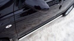12 299 р. Защита порогов Russtal из круглой трубы диаметром 63 мм Nissan Qashqai +2 1 J10 дорестайлинг (2008-2010) (Защита порогов с со скосами на торцах (вариант 1))  с доставкой в г. Вологда. Увеличить фотографию 4