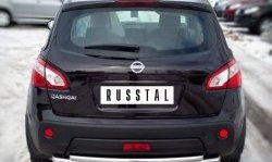16 499 р. Защита заднего бампера (Ø63 и 42 мм, нержавейка) SLITKOFF Nissan Qashqai 1 J10 рестайлинг (2010-2013) (полированная нержавейка)  с доставкой в г. Вологда. Увеличить фотографию 2
