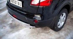 16 499 р. Защита заднего бампера (Ø63 и 42 мм, нержавейка) SLITKOFF Nissan Qashqai +2 1 J10 дорестайлинг (2008-2010)  с доставкой в г. Вологда. Увеличить фотографию 3