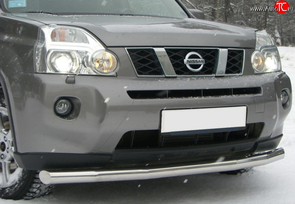 14 599 р. Одинарная защита переднего бампера SLITKOFF диаметром 63 мм Nissan X-trail 1 T30 дорестайлинг (2000-2003)  с доставкой в г. Вологда