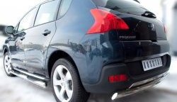 14 449 р. Защита порогов Russtal из трубы d76 мм с пластиковыми вставками для ног Peugeot 3008 рестайлинг (2013-2017) (Защита порогов с со скосами на торцах (вариант 1))  с доставкой в г. Вологда. Увеличить фотографию 8
