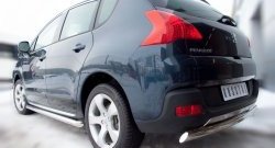 12 299 р. Защита порогов Russtal из круглой трубы диаметром 63 мм Peugeot 3008 рестайлинг (2013-2017) (Защита порогов с со скосами на торцах (вариант 1))  с доставкой в г. Вологда. Увеличить фотографию 3