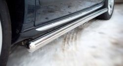 12 299 р. Защита порогов Russtal из круглой трубы диаметром 63 мм Peugeot 3008 рестайлинг (2013-2017) (Защита порогов с со скосами на торцах (вариант 1))  с доставкой в г. Вологда. Увеличить фотографию 6
