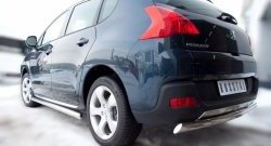 12 299 р. Защита порогов Russtal из круглой трубы диаметром 63 мм Peugeot 3008 рестайлинг (2013-2017) (Защита порогов с со скосами на торцах (вариант 1))  с доставкой в г. Вологда. Увеличить фотографию 7