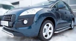 24 649 р. Широкая защита порогов SLITKOFF Peugeot 3008 рестайлинг (2013-2017)  с доставкой в г. Вологда. Увеличить фотографию 3