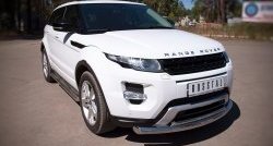 19 549 р. Защита переднего бампера (2 трубыØ76 и 42 мм, нержавейка) SLITKOFF Land Rover Range Rover Evoque 1 L538 дорестайлинг 5 дв. (2011-2015)  с доставкой в г. Вологда. Увеличить фотографию 2