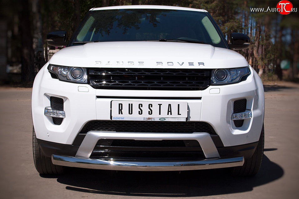 15 349 р. Одинарная защита переднего бампера SLITKOFF диаметром 76 мм (Dynamic) Land Rover Range Rover Evoque 1 L538 дорестайлинг 5 дв. (2011-2015)  с доставкой в г. Вологда
