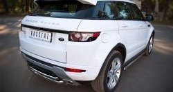 17 999 р. Защита заднего бампера (к-я DYNAMIC, Ø63 и 42 мм, нержавейка) SLITKOFF Land Rover Range Rover Evoque 1 L538 дорестайлинг 5 дв. (2011-2015)  с доставкой в г. Вологда. Увеличить фотографию 2