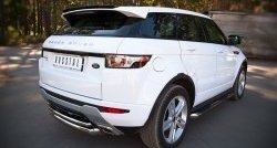 18 699 р. Защита заднего бампера (DYNAMIC, Ø76 и 42 мм, нержавейка) SLITKOFF Land Rover Range Rover Evoque 1 L538 дорестайлинг 5 дв. (2011-2015)  с доставкой в г. Вологда. Увеличить фотографию 2