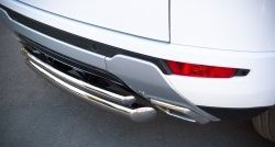 18 699 р. Защита заднего бампера (DYNAMIC, Ø76 и 42 мм, нержавейка) SLITKOFF Land Rover Range Rover Evoque 1 L538 дорестайлинг 5 дв. (2011-2015)  с доставкой в г. Вологда. Увеличить фотографию 3