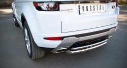 18 699 р. Защита заднего бампера (DYNAMIC, Ø76 и 42 мм, нержавейка) SLITKOFF Land Rover Range Rover Evoque 1 L538 дорестайлинг 5 дв. (2011-2015)  с доставкой в г. Вологда. Увеличить фотографию 4