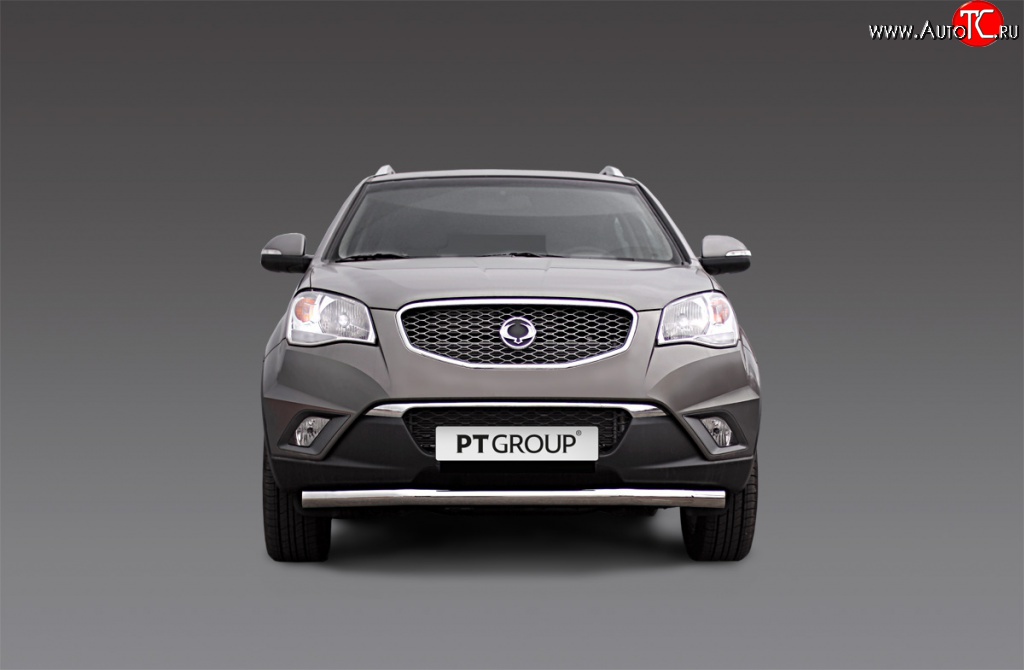 6 399 р. Одинарная защита переднего бампера Petroil Tuning диаметром 63 мм SSANGYONG Actyon дорестайлинг (2010-2013)  с доставкой в г. Вологда