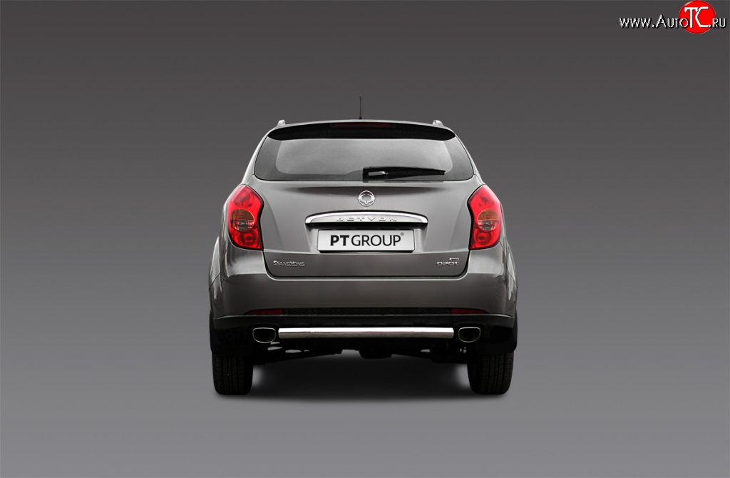 6 599 р. Защита заднего бампера Petroil Tuning 63 мм SSANGYONG Actyon дорестайлинг (2010-2013)  с доставкой в г. Вологда