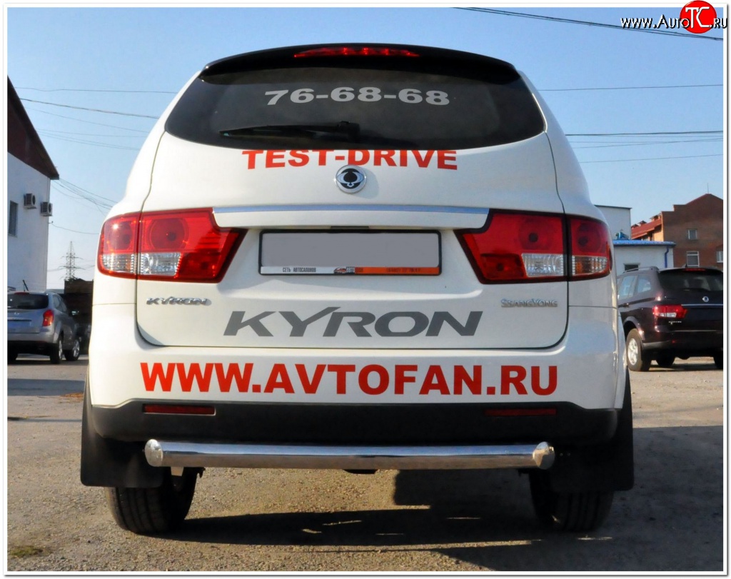 17 399 р. Защита заднего бампера (Ø76 мм, нержавейка) SLITKOFF SSANGYONG Kyron дорестайлинг (2005-2007)  с доставкой в г. Вологда