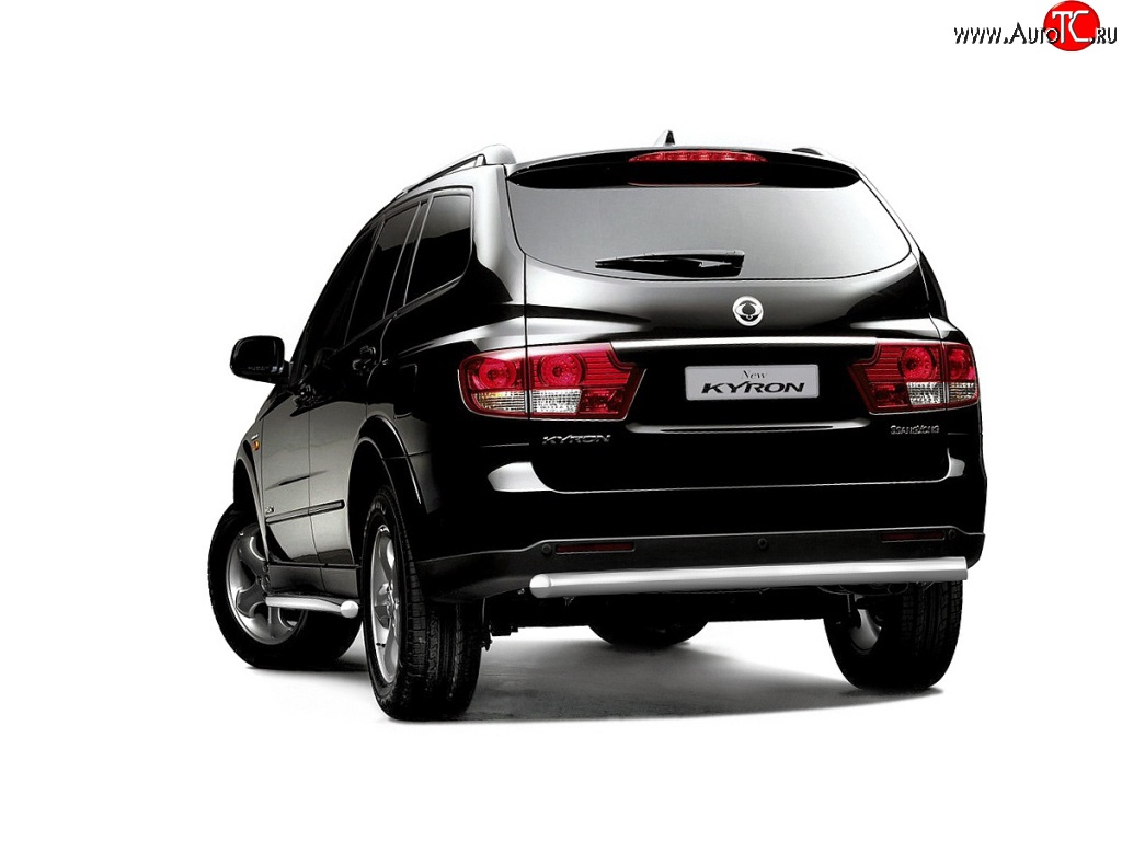 6 099 р. Защита заднего бампера Petroil Tuning 63 мм SSANGYONG Kyron дорестайлинг (2005-2007)  с доставкой в г. Вологда
