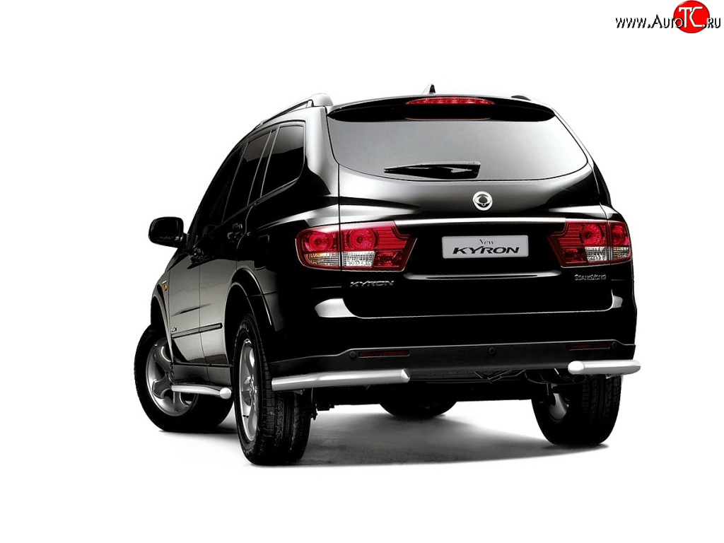 5 699 р. Защита заднего бампера Petroil Tuning 63 мм SSANGYONG Kyron дорестайлинг (2005-2007)  с доставкой в г. Вологда