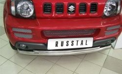 16 999 р. Защита переднего бампера (2 трубыØ63 и 42 мм, нержавейка) SLITKOFF Suzuki Jimny JB23/JB43 дорестайлинг (1998-2001)  с доставкой в г. Вологда. Увеличить фотографию 3