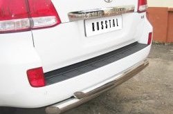 16 449 р. Защита заднего бампера (Ø76 и 63 мм, нержавейка) SLITKOFF Toyota Land Cruiser 200 дорестайлинг (2007-2012)  с доставкой в г. Вологда. Увеличить фотографию 4