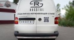 16 599 р. Защита заднего бампера (Ø76 мм, нержавейка) SLITKOFF Volkswagen Transporter T5 дорестайлинг (2003-2009)  с доставкой в г. Вологда. Увеличить фотографию 4