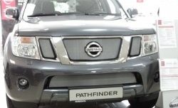 2 499 р. Сетка в решетку радиатора Russtal Nissan Pathfinder R51 рестайлинг (2009-2014) (хром)  с доставкой в г. Вологда. Увеличить фотографию 2