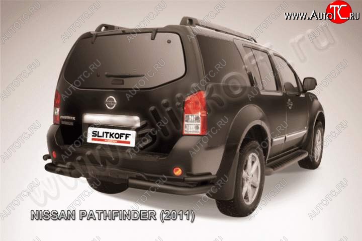 9 999 р. Уголки d76+d42 двойные Nissan Pathfinder R51 рестайлинг (2009-2014) (Цвет: серебристый)  с доставкой в г. Вологда