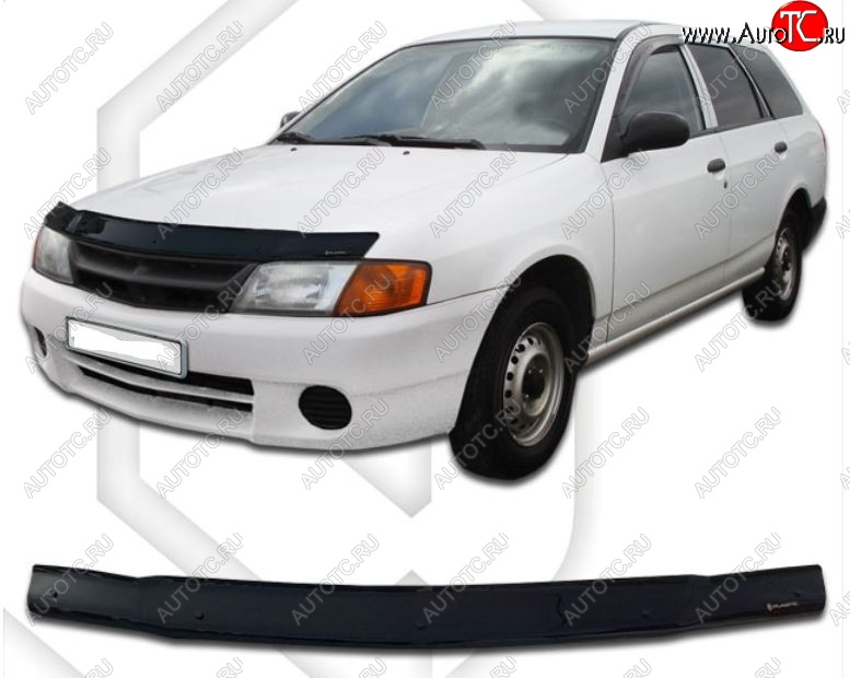 1 899 р. Дефлектор капота CA-Plastic  Nissan AD  Y11 (1999-2008) (Classic черный, Без надписи)  с доставкой в г. Вологда