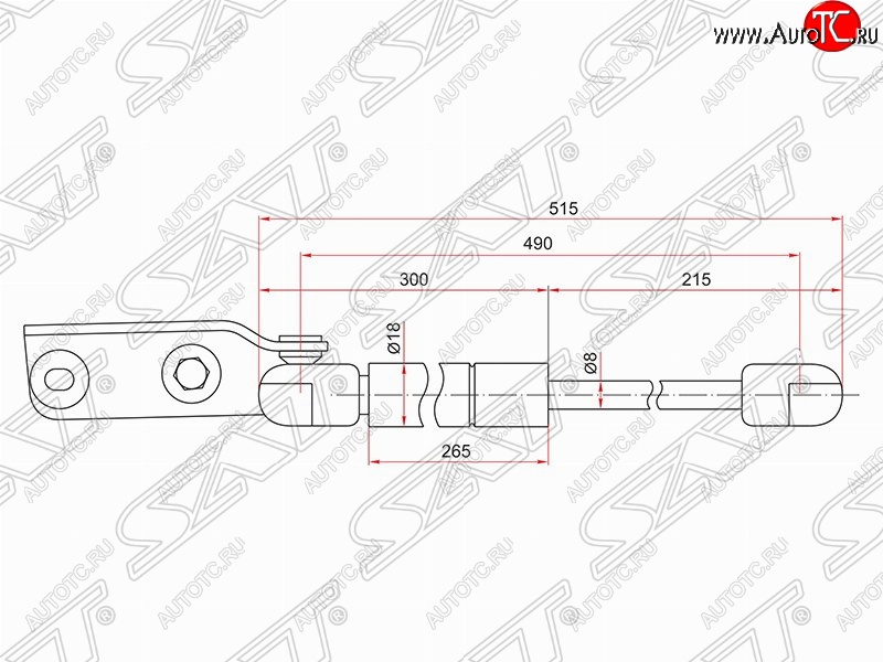 1 059 р. Упор багажника SAT Nissan AD Y11 (1999-2008)  с доставкой в г. Вологда