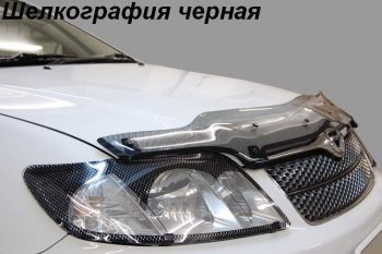 2 479 р. Дефлектор капота CA-Plastiс exclusive  Nissan AD  Y12 (2006-2016) дорестайлинг (Шелкография черная)  с доставкой в г. Вологда. Увеличить фотографию 2