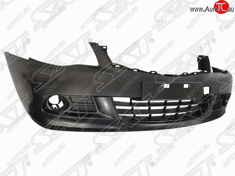 3 299 р. Передний бампер (заглушка под крюк слева) SAT Nissan Almera G15 седан (2012-2019) (Неокрашенный)  с доставкой в г. Вологда