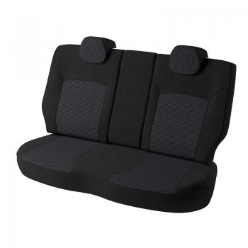 5 399 р. Чехлы для сидений (G11/G15) Lord Autofashion Дублин (жаккард, сплошная спинка) Nissan Almera G15 седан (2012-2019) (Черный, вставка Прямоугольник чёрный)  с доставкой в г. Вологда. Увеличить фотографию 3
