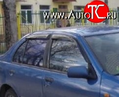 999 р. Комплект дефлекторов окон (ветровиков) 4 шт. (седан) Russtal Nissan Almera N15 седан дорестайлинг (1995-1998)  с доставкой в г. Вологда