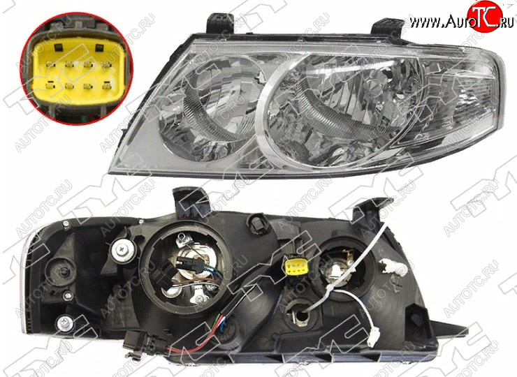 9 299 р. Левая фара передняя TYC (под электрокорректор) Nissan Almera Classic седан B10 (2006-2013)  с доставкой в г. Вологда