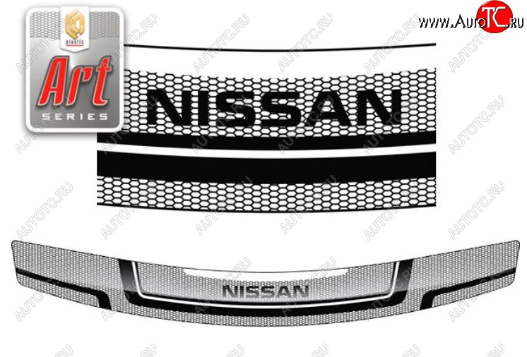 2 299 р. Дефлектор капота CA-Plastiс  Nissan Bassara (1999-2003) (серия Art черная)  с доставкой в г. Вологда