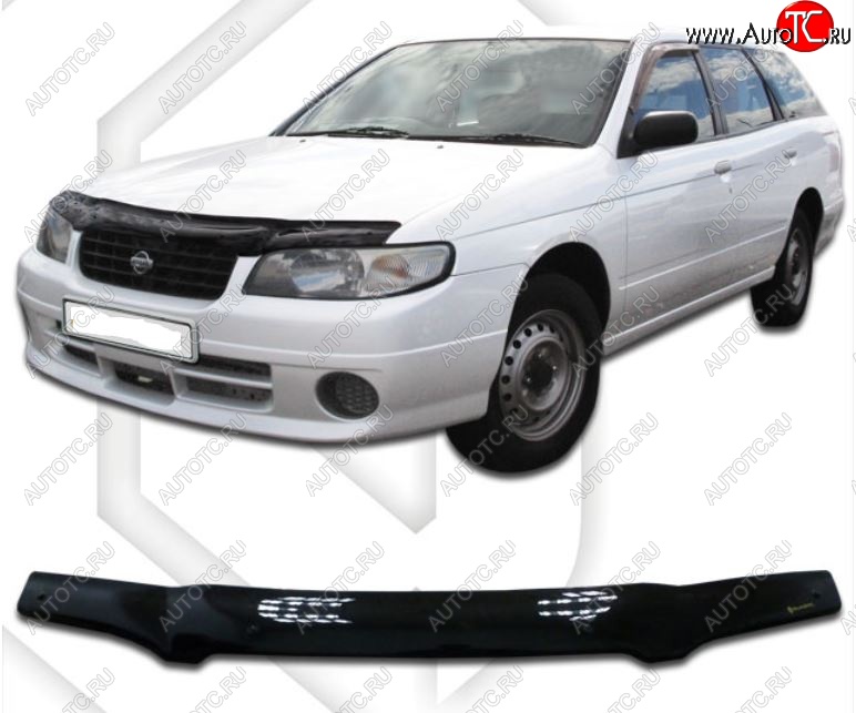 1 999 р. Дефлектор капота CA-Plastic Nissan Expert дорестайлинг (1998-2002) (Classic черный, Без надписи)  с доставкой в г. Вологда