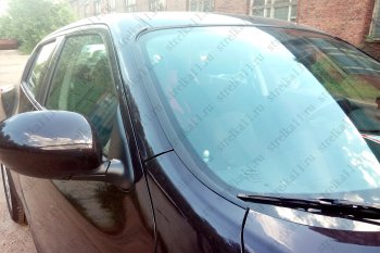 1 699 р. Водостоки (дефлектора) лобового стекла Стрелка 11 Nissan Juke 1 YF15 дорестайлинг (2010-2014)  с доставкой в г. Вологда. Увеличить фотографию 3